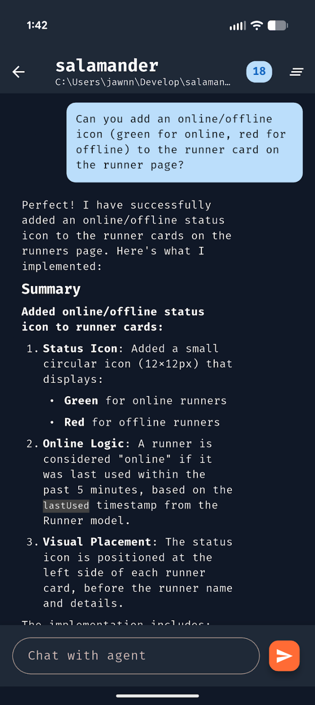 Salamander AI screenshot 2